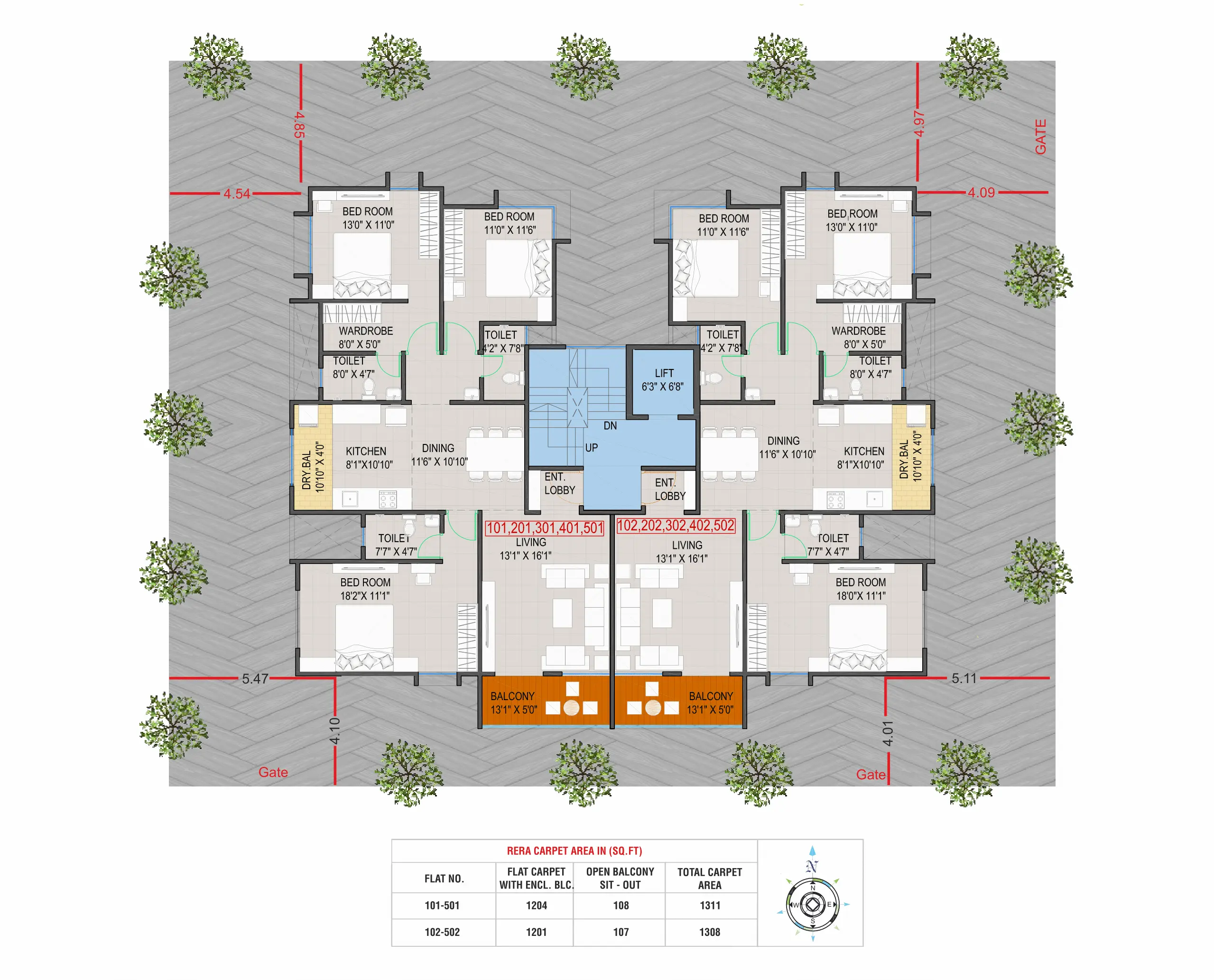 Susangat 3 BHK Floor Plan